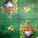 053 Christmas Flowers - 3-ply (cream) - CS